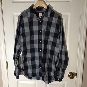 Gap plaid lived in blue shirt size large